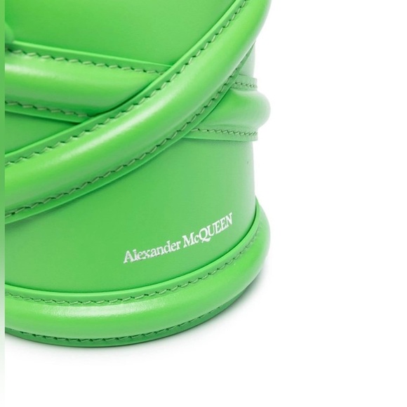 ALEXANDER MCQUEEN Green Micro 'The Curve' Bag - Picture 3 of 8
